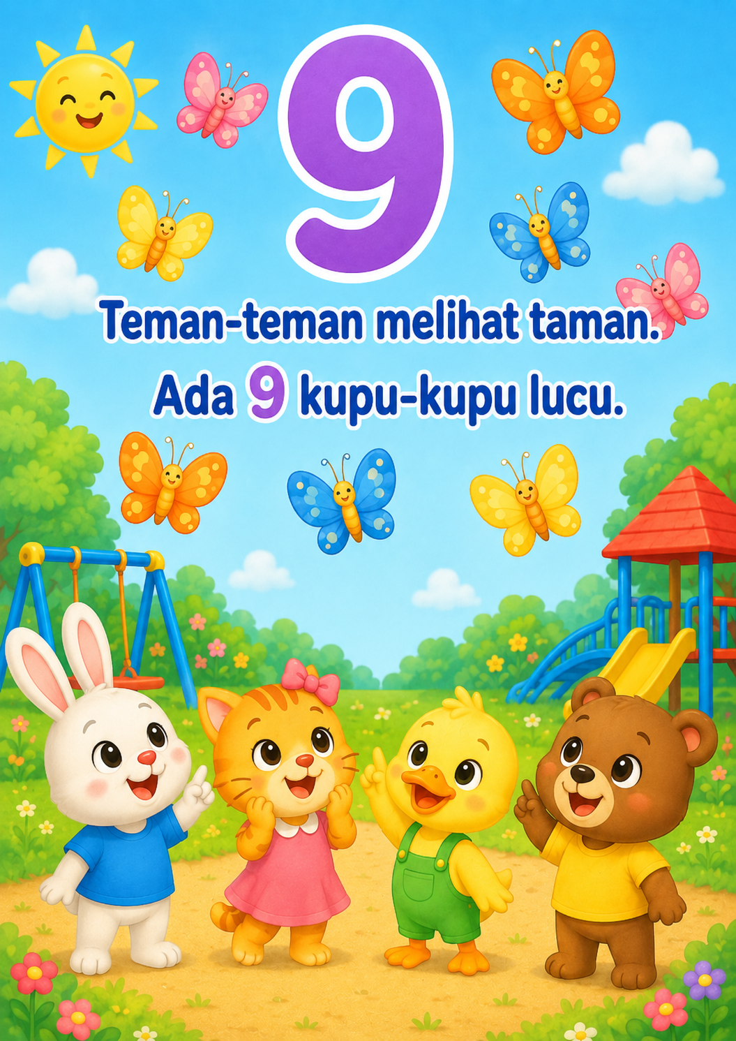 Halaman 9 Teman Teman Bermain Bersama