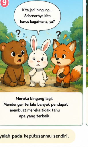 Halaman 9 Selalu Mendengarkan perkataan orang lain