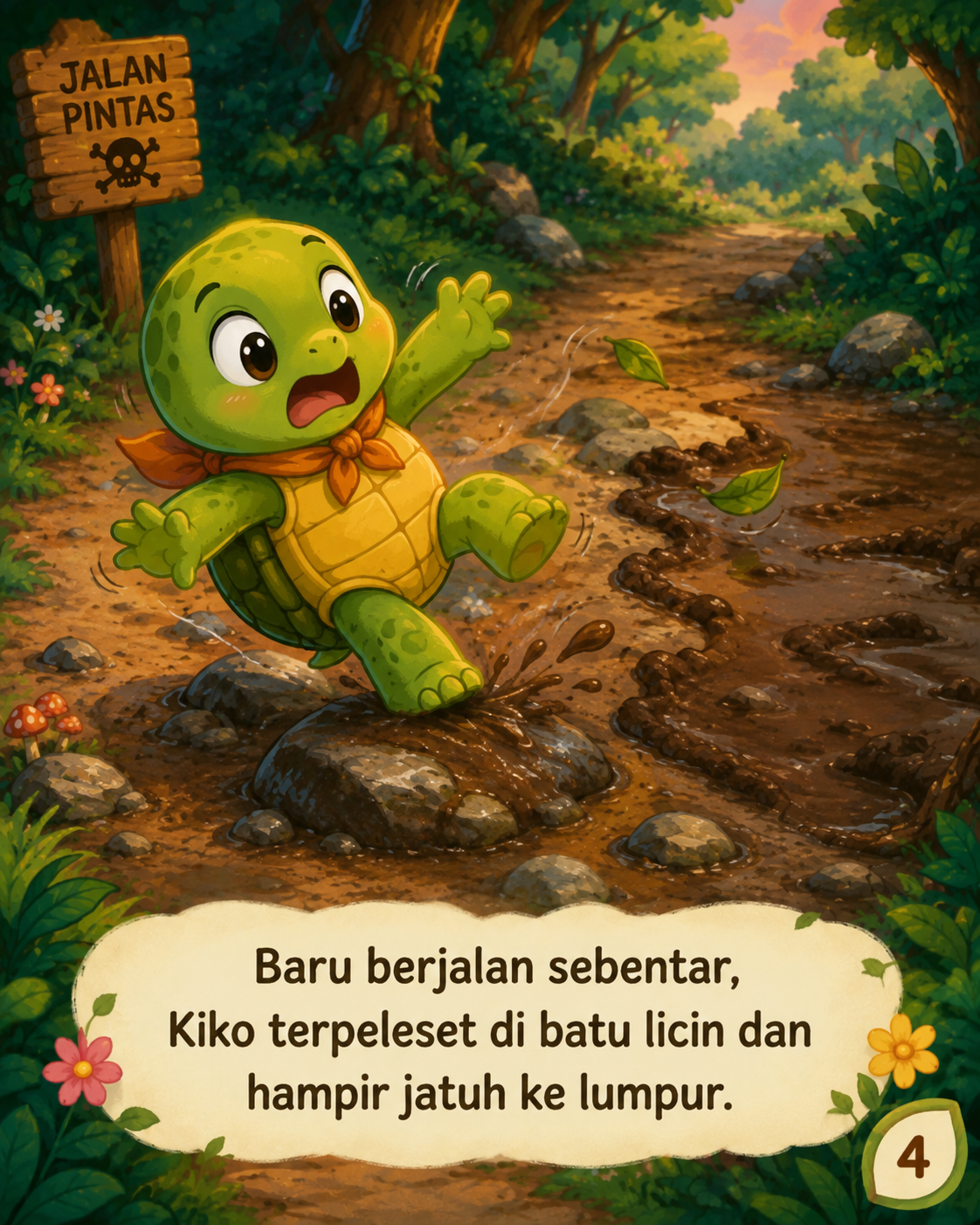 Halaman 4 Cerita Kura-Kura Jalan Pintas