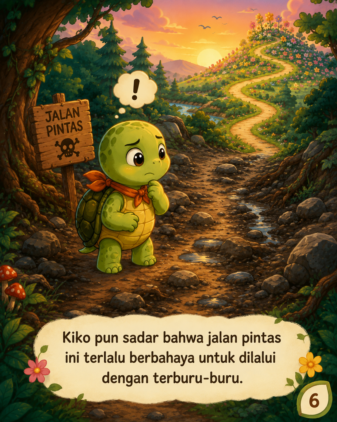 Halaman 6 Cerita Kura-Kura Jalan Pintas