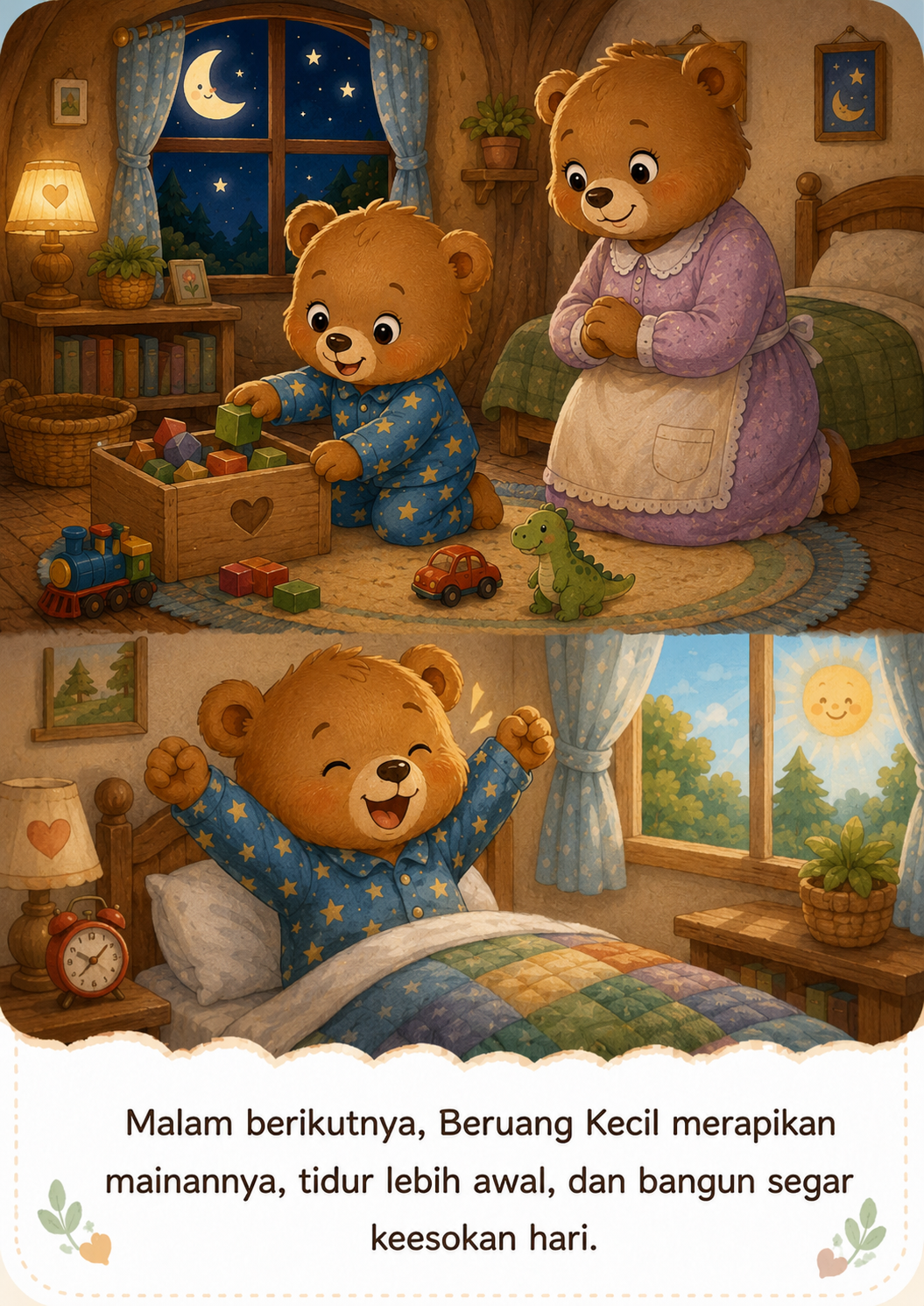 Halaman 10 Beruang Kecil yang Sulit Tidur