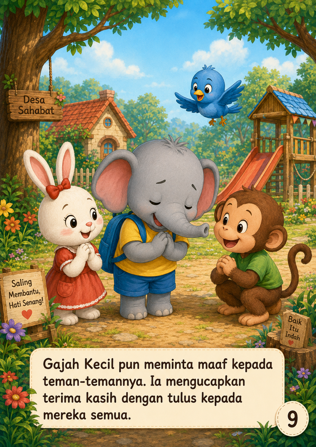 Halaman 9 Gajah Kecil Lupa Mengucapkan Terima Kasih