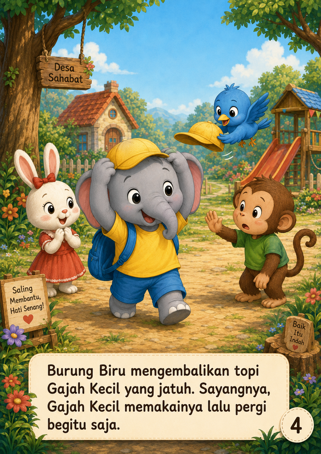 Halaman 4 Gajah Kecil Lupa Mengucapkan Terima Kasih