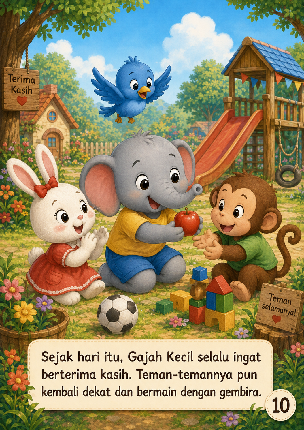 Halaman 10 Gajah Kecil Lupa Mengucapkan Terima Kasih