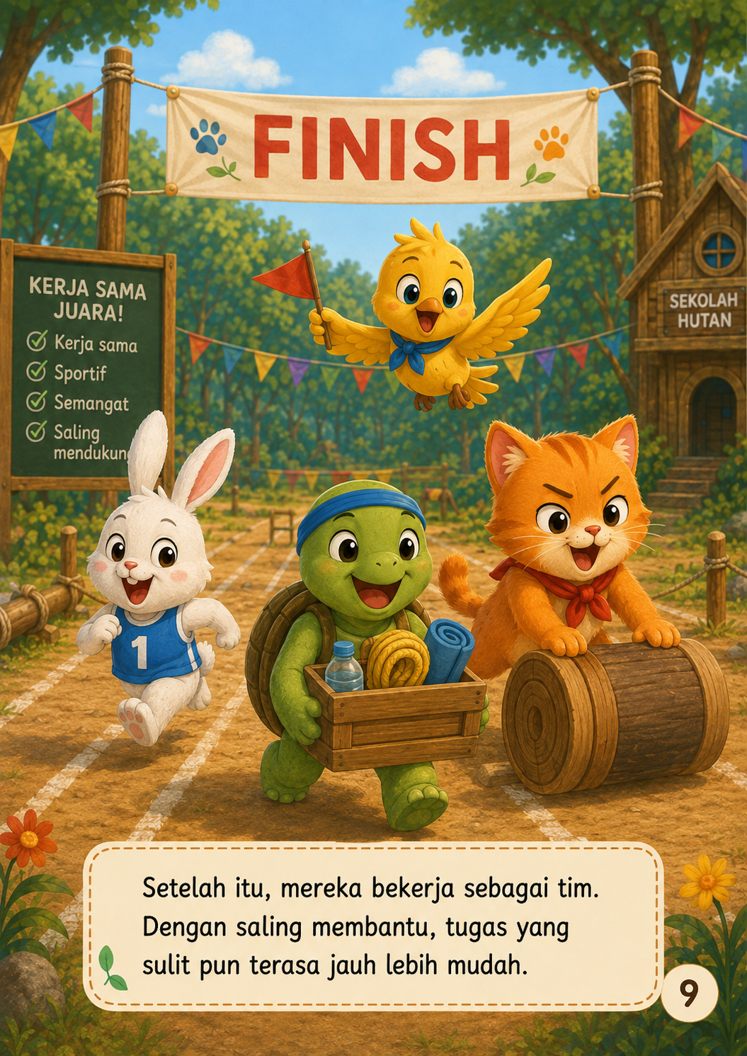 Halaman 9 Kucing yang Ingin Menang Sendiri