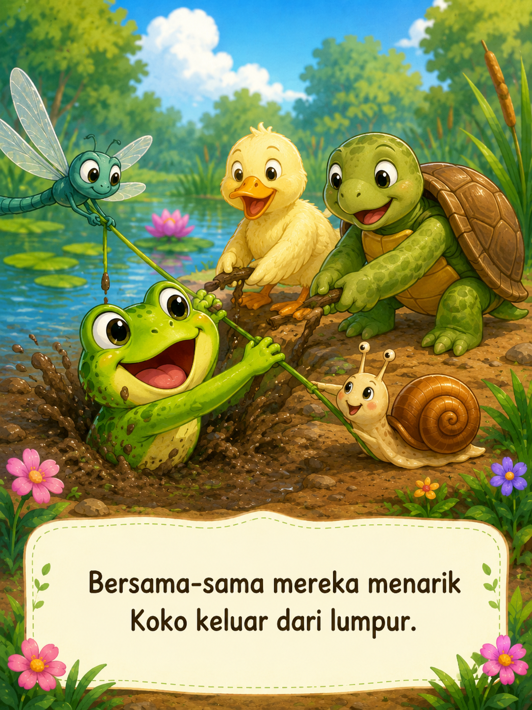 Halaman 9 Katak yang Menertawakan Temannya