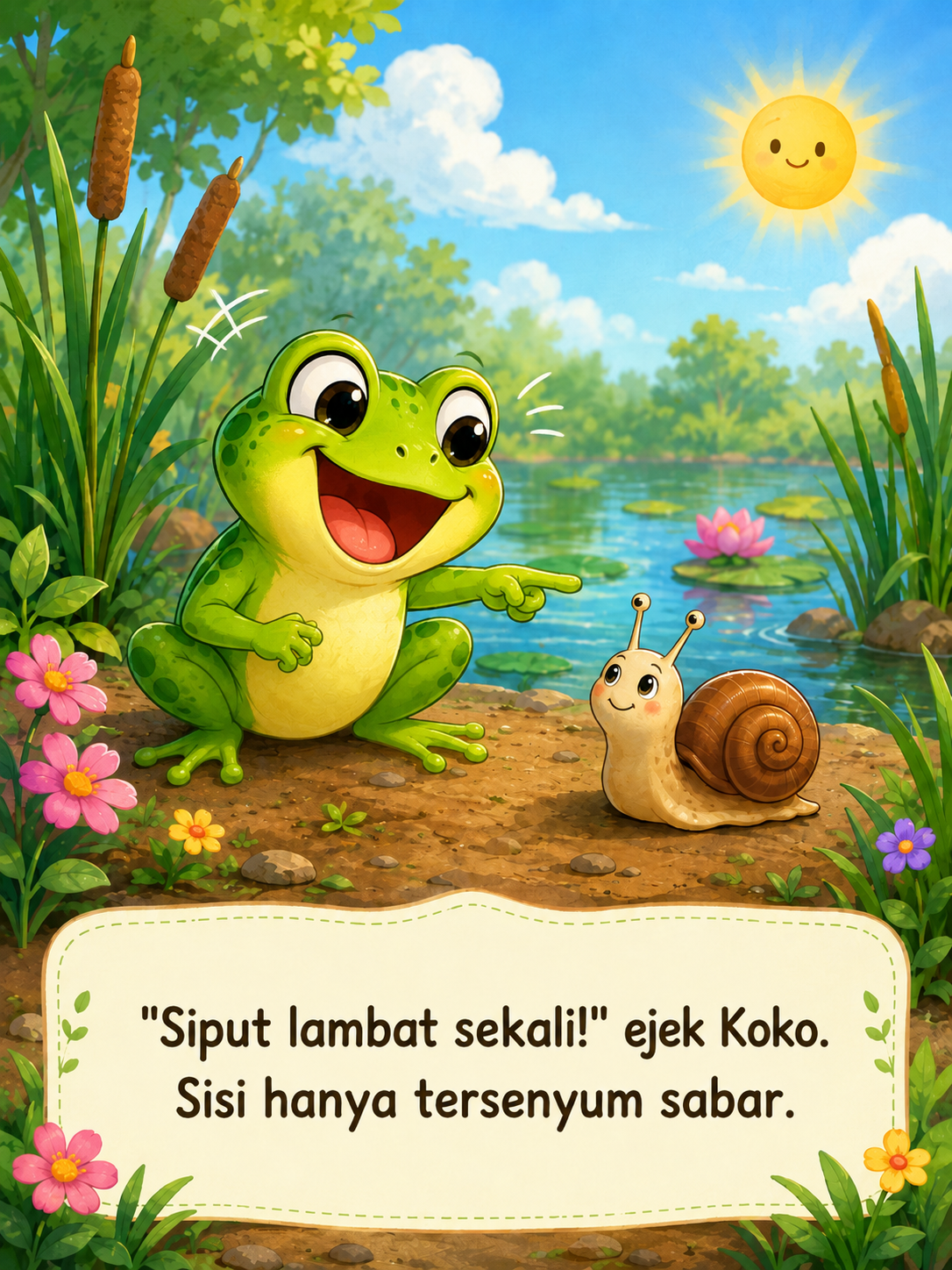 Halaman 4 Katak yang Menertawakan Temannya