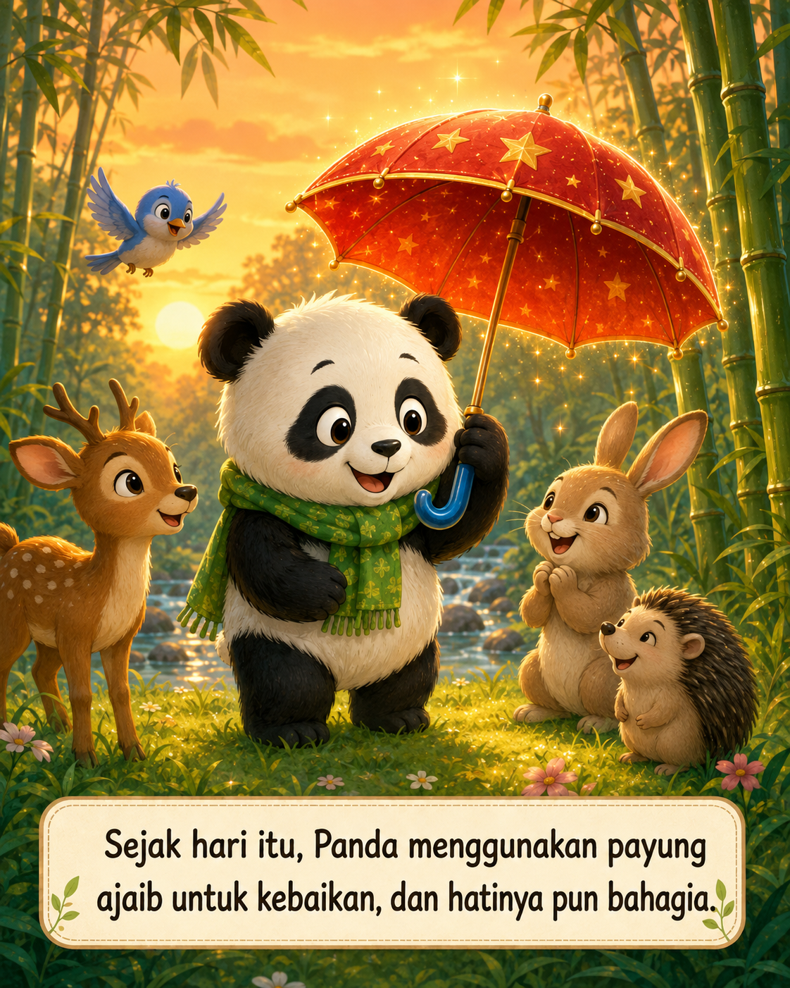 Halaman 10 Panda dan Payung Ajaib